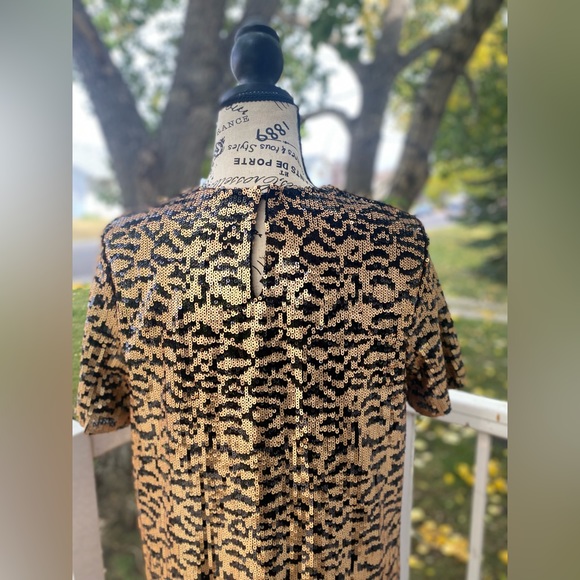 Zara Slip on Leopard sequin dress - Picture 7 of 13
